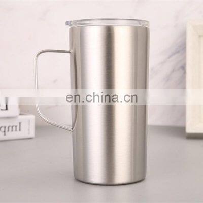 12oz Straight Stainless Steel Sublimation Tumbler Cup With Handle