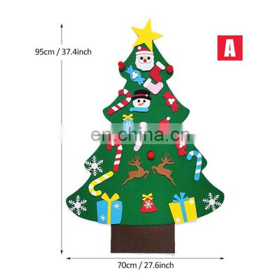 2022 High Quality Decoration Stitching Handmade Kids 3ft 3d Felt DIY Christmas Tree