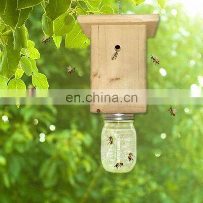 Top Wholesale Supplies Hive New Hanging Outside Wasp Best Wooden Carpenter Bee Trap photo-3