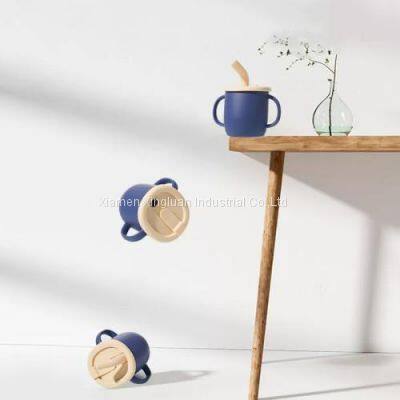 Silica Gel Sippy Cup Baby Drinking Cup Learning Drinking Cup 1-year-old Baby Drinking Diagonal Cup photo-3