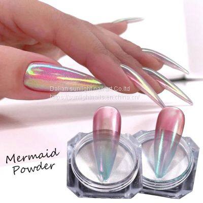 Mermaid Polarized Pink Pearl Fantasy Pink Mermaid Unicorn Pigment Aurora Trend Shiny Nail Ornament