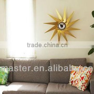 sun shape Turbine Clock quartz wall clock