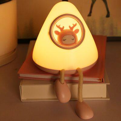 Portable Small Baby Kids Bedside Lamp PP Material Large Battery Night Light