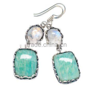 amazonite EARRING ,925 sterling silver jewelry wholesale,WHOLESALE SILVER JEWELRY,SILVER EXPORTER,SILVER JEWELRY FROM INDIA