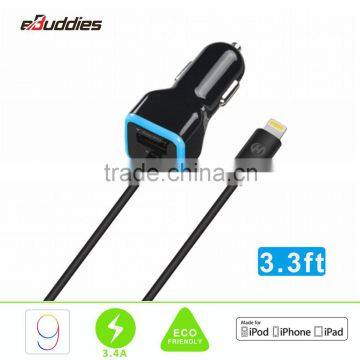 quick charging car charger MFi certified general universal multi-port dual usb Car Charger                        
                                                                                Supplier's Choice