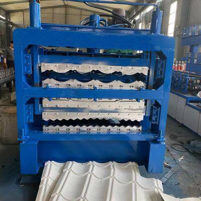 Howann Three Layer Roof Slate Tile Making Machine Corrugated Sheet Roof Roll Forming Machine photo-4