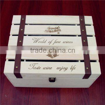 2016 Wholesale cheap high quality red wooden wine box