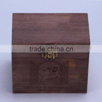 Cheap handmade wood tea box for home storage