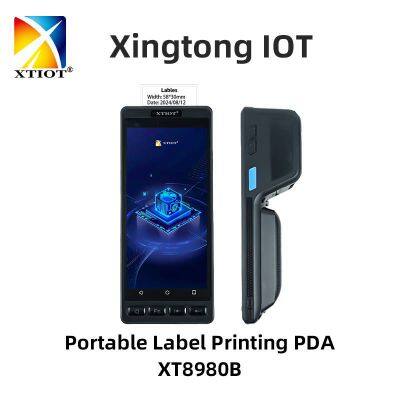 xingtong xt8980b label printer, android full-screen data collector with integrated scanning and printing handheld pda
