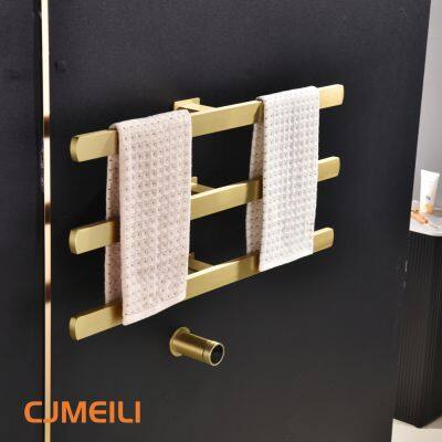 Bathroom Electric Heated Towel Rack, Towel Warmer for Bathroom, Wall Mounted Stainless Steel,3 Colours photo-2