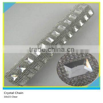 24*40 cm Crystal Rhinestone Mesh Sheet 10*15 mm Rectangle Crystal Sheet In Bulk