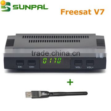 Cheap Full HD DVB-S2 MPEG4 Satellite Receiver with solution Support PVR 7-day EPG Freesat v7 HD DVB S2 USB wifi adapter