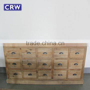 RE-1526 Vintage Living Room Furniture Recycled Elm Cabinet With 18 Drawers Most Popular photo-4