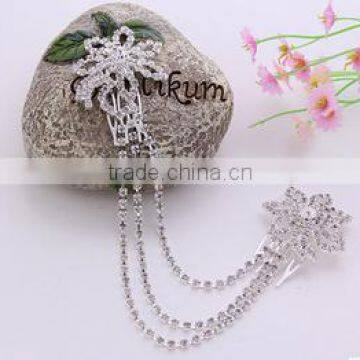 Wholesale Custome Jewelry Clear Crystal Flower Hair Accessory photo-3