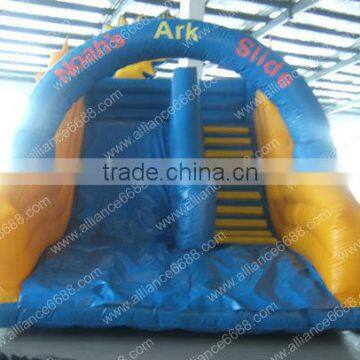 factory customize pvc inflatable water slide, water slides with slip cloth, small water slides with pool