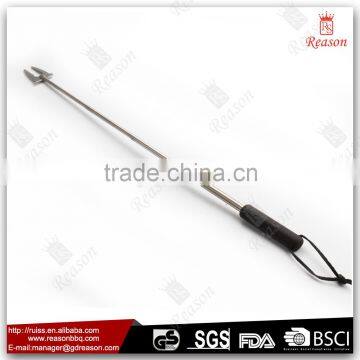 Unique personalized telescopic roasting bbq fork with soft handle