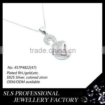 Sex Fox Head Shape Pendant ,925 Silver Fox Pendant ,Rhodium Plated a Head of Fox Fashion in 2015 Style photo-2