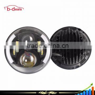 Multifunction off Road 7" Round Led Jeep Headlight 80W for USA Pickup Trucks photo-2
