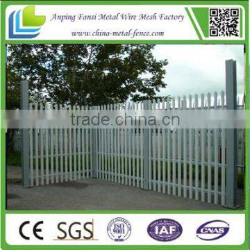 3000mm 'D' or 'W' Profile High-security Steel Palisade Fencing With Concrete Sill photo-3