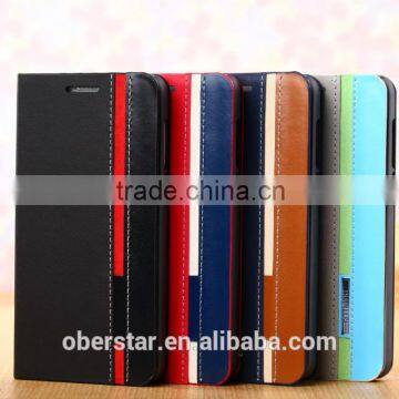 For HuaWei Honor 6 model Phone Leather Case Simple Style Coloful wallet slot flip Case