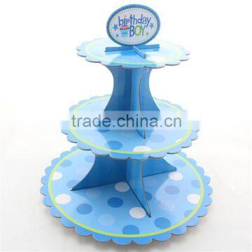 Christmas Party Decoration 3 Tier Paper Cupcake Stand photo-4