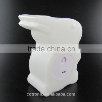 2016 New ABS Rabbit Shape Room Thermometer Temperature Displayer LED Color Changing Night Light Lamp for Babies Kids Children photo-5