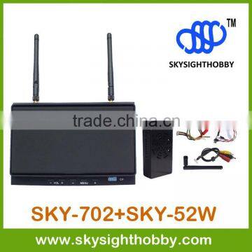 SKY-702 7inch FPV Monitor 32CH 5.8G Diversity Dual Receiver with 5.8Ghz 2000mw 2W transmitter SKY-52W