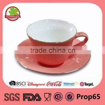 Wholesale Red Coffee TeaCup And Saucer