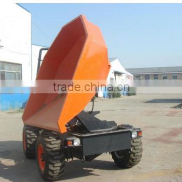 3ton site dumper with rotary bucket,1.5cbm capacity cabin A/C