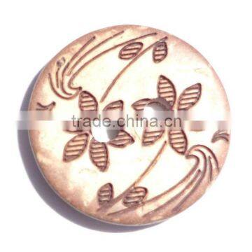 laser engraved coconut shell button