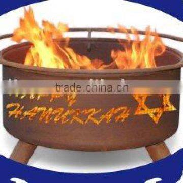 natural rusted Hanukkah barbecue