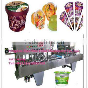 Automatic yogurt / jam / ice cream cup Filling and sealing machine/+8615621096735/skype:sara.xiaodao