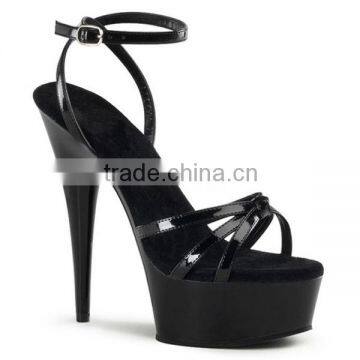 High Heel Gorgeous Pole Dance Shoes Thin Heels Women ladies elegant platform gladiator Black Pumps Sexy party shoes