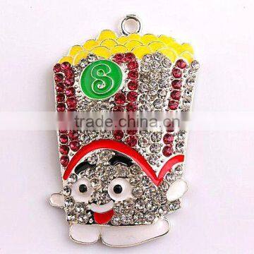 Wow!!! New fashion large alloy rhinestone cartoon character pendants for kids jewelry making!!