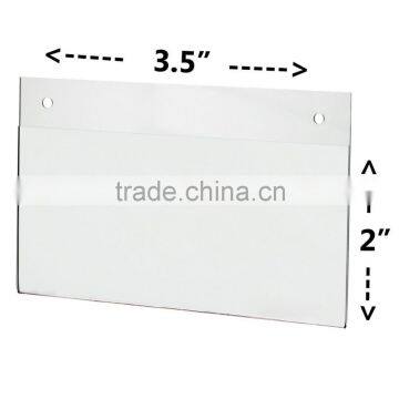 Clear 3.5" w x 2" h Custom Acrylic Wall Mount Ad Frame Sign Holder Display photo-2