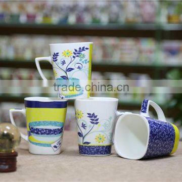 Best selling daily use white porcelain mug ceramic funny