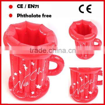 Summer promotional gifts PVC inflatable beer buckets / ice buckets with handle