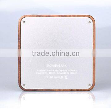 AWC910 Best Quality Beech and Walnut Wood+Aluminium Portable Charger Power Bank 10400mah Power Bank photo-5