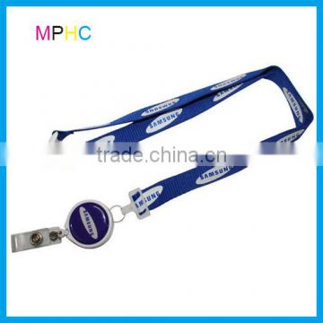 Custom Advertising Polyester Lanyard with Pull Badge reel