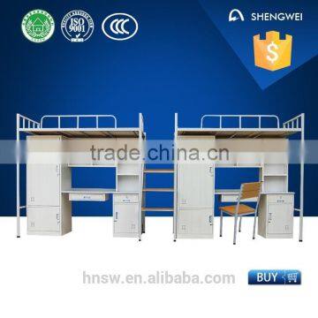 2015 fashion attached 2 pcs metal detachable bunk bed for home made in China