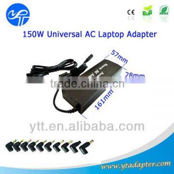 universal 150W auto 24v supply adapter with 10 tips and USB 5v 500mA