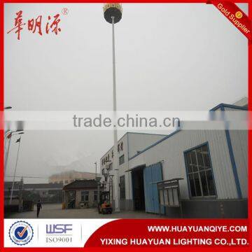 Steel material hot dipped galvanized High mast lighting pole and lamp post