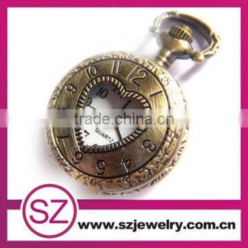 New fashion beautiful long chain heart shaped antique pocket watch