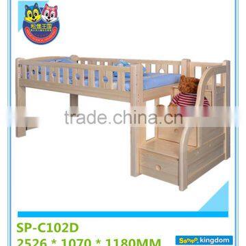 Bedroom furniture kids Loft Bed with slide for children