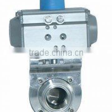 pneumatic sanitary butterfly valve