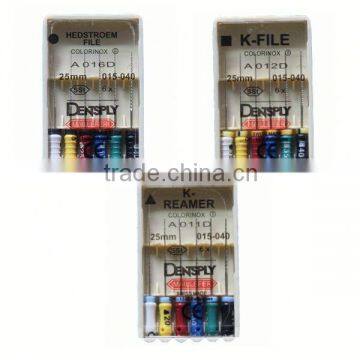 Dentsply Maillefer Files K File Colorinox dental endo file