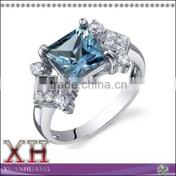 2016 Fashion Wholesale 925 Silver Aquamarine Ring With Hot Sales