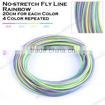 Quality no stretch rainbow color fly fishing line