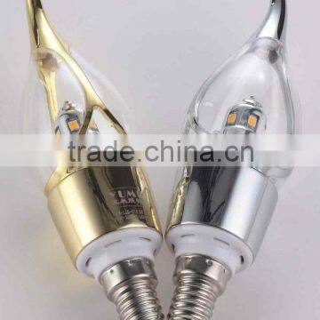 Hotsale Hight Quality Approved Dimmable E14 Base SMD2835 Light Bulb 3W/5W Led Candle Light