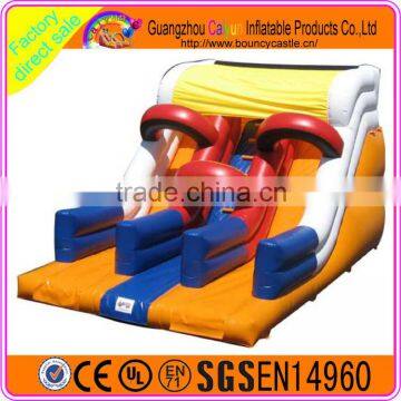 2 lane inflatable dry slide commercial grade